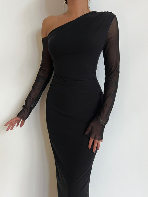 One Shoulder Tulle